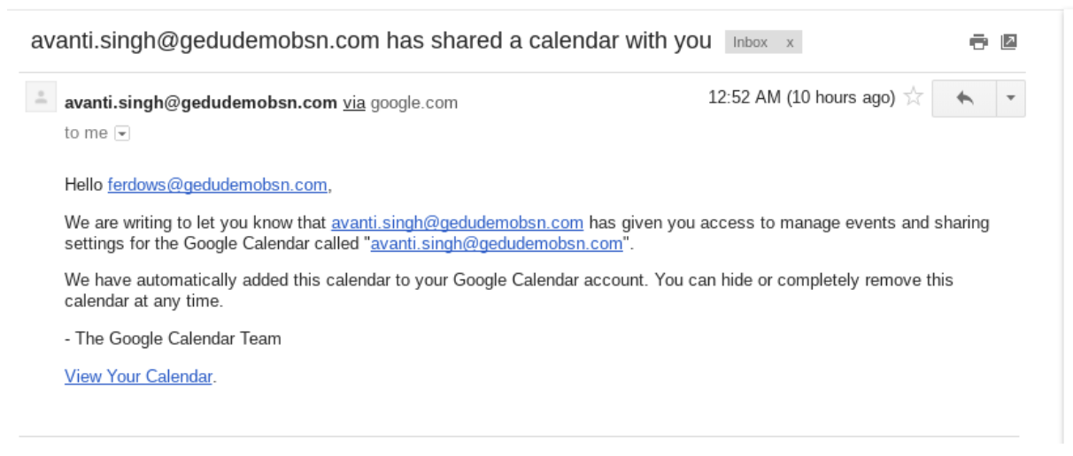 email notification about Google calendar ⋆